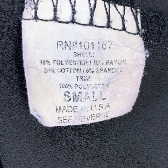 *Pebble & Stone Pullover Stripe Top Gray Black Small Side Tie Sheer Trim Casual - Picture 6 of 8